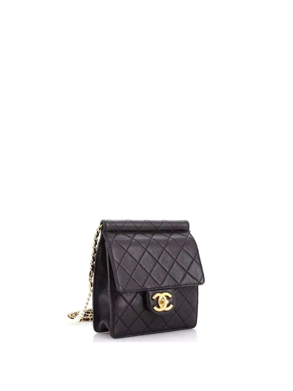 Chanel Pearl Chain Flap Bag Quilted #292110C29B